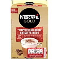 Los mejores  - NESCAFÉ Café Cappuccino Descafeinado | Caja de sobres |Paquete de 10x25g de Café